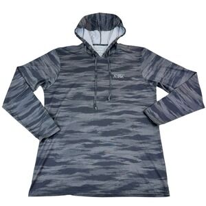 Anetik Low Pro Hoody Mens Medium Gray Camo UPF30 Lightweight Performance Sun M